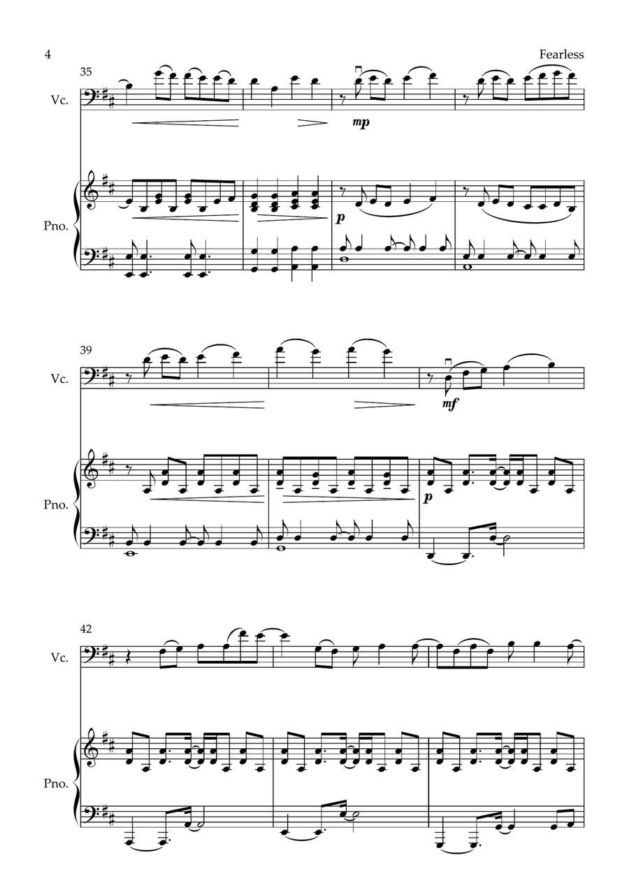Fearless Piano scores gallery preview page 4