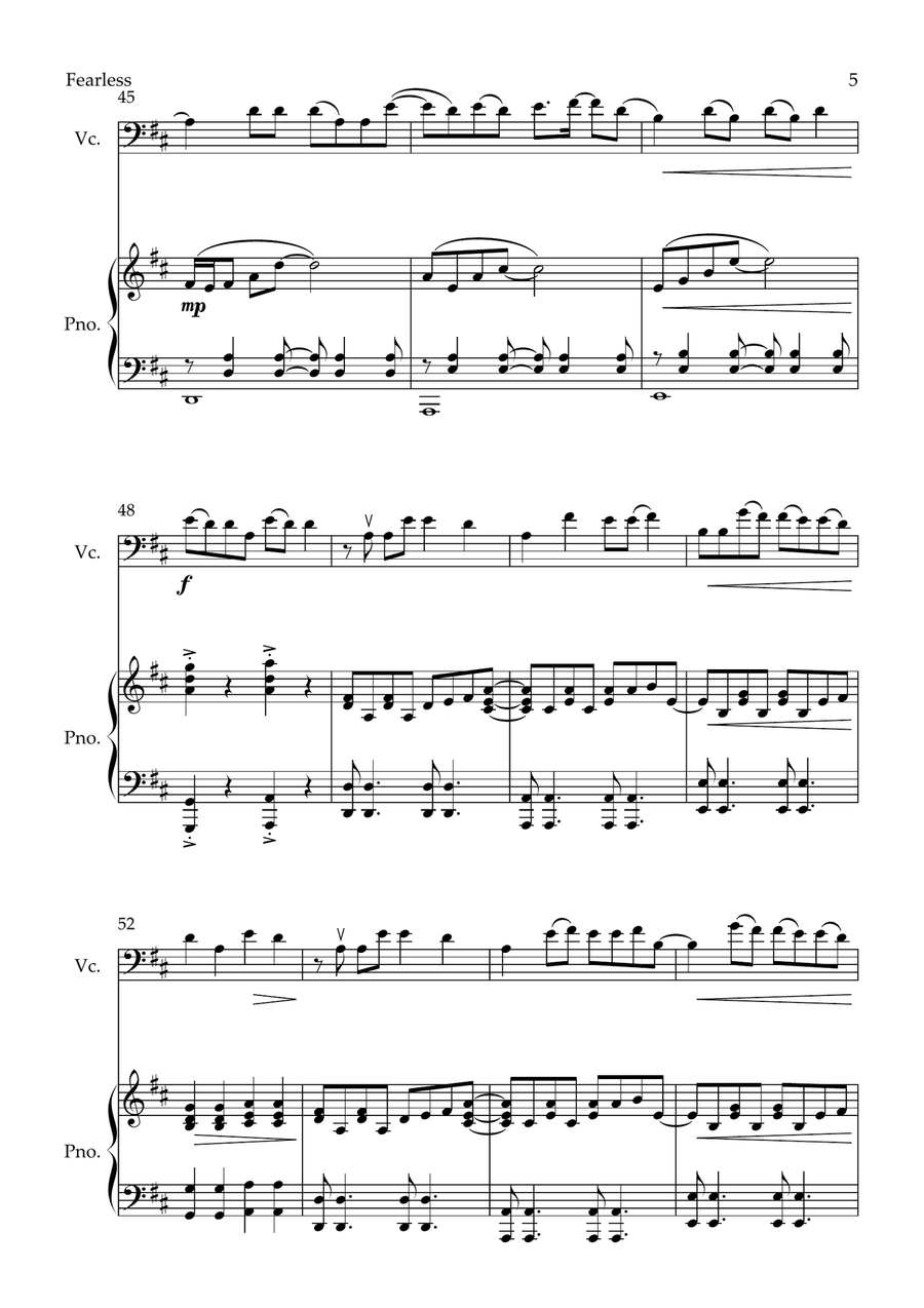 Fearless Piano scores gallery preview page 5