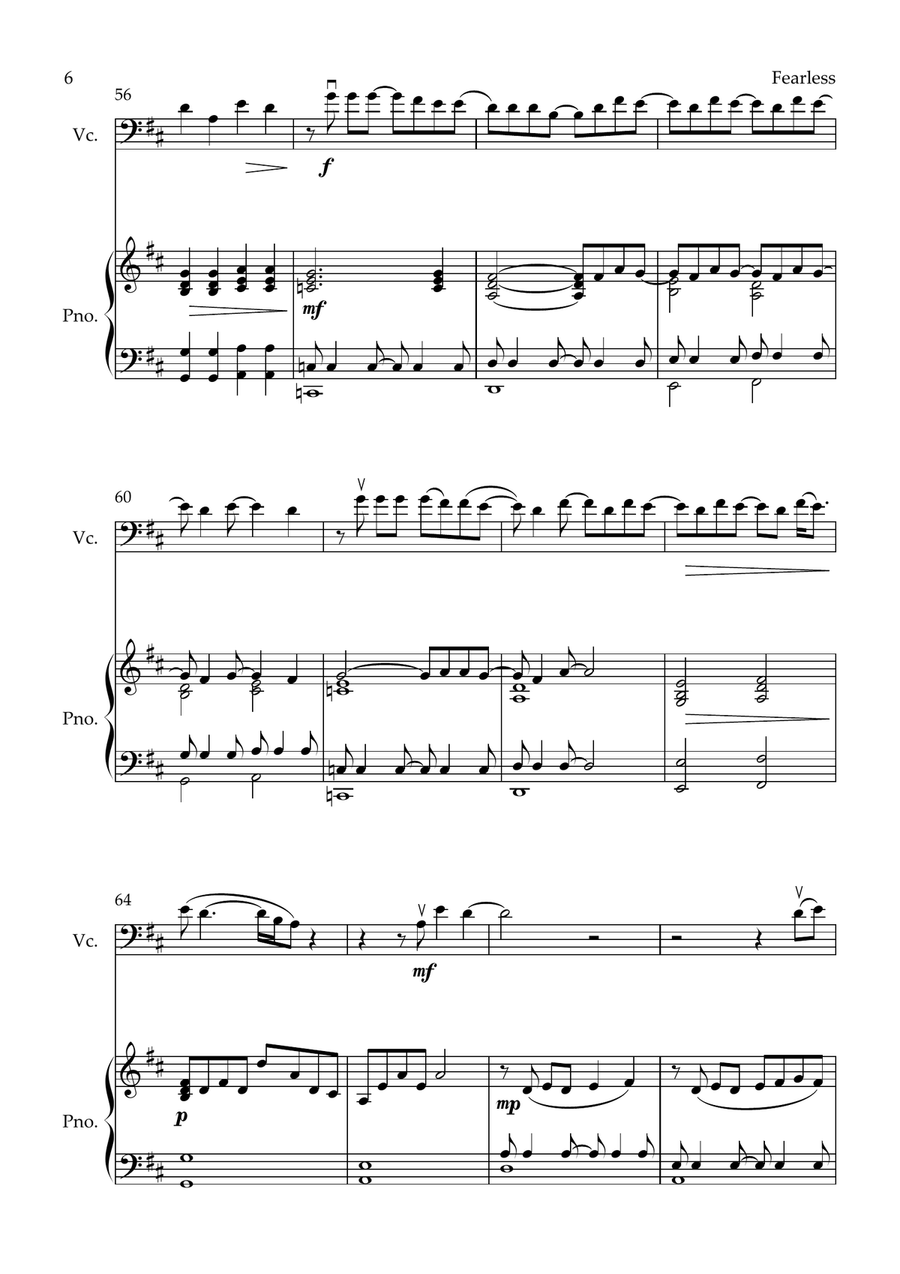 Fearless Piano scores gallery preview page 6