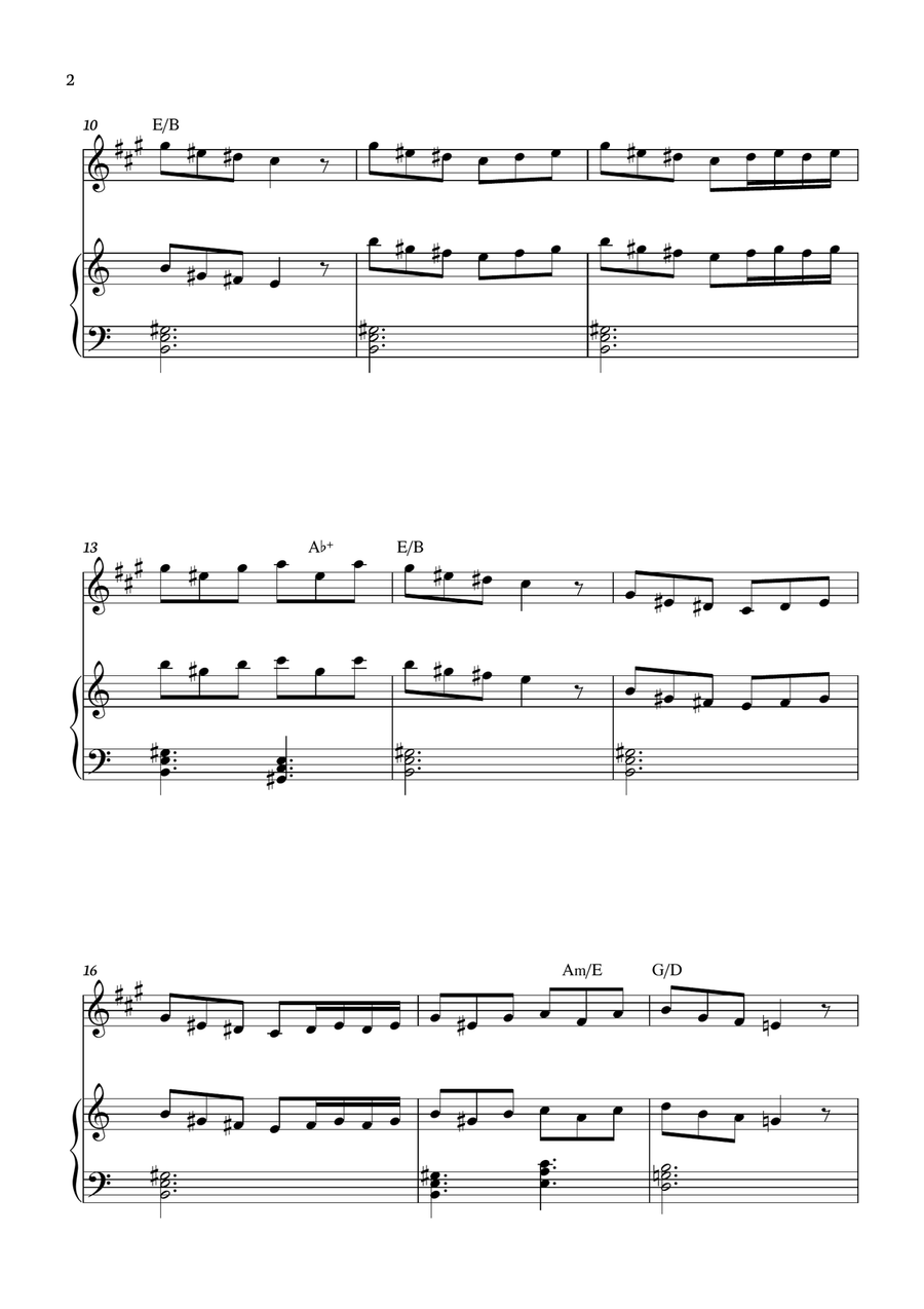 E. Grieg - Morning Mood - Peer Gynt Suite No. 1, Op. 46: for Alto Saxophone with accompaniment and c Alto Saxophone scores gallery preview page 2