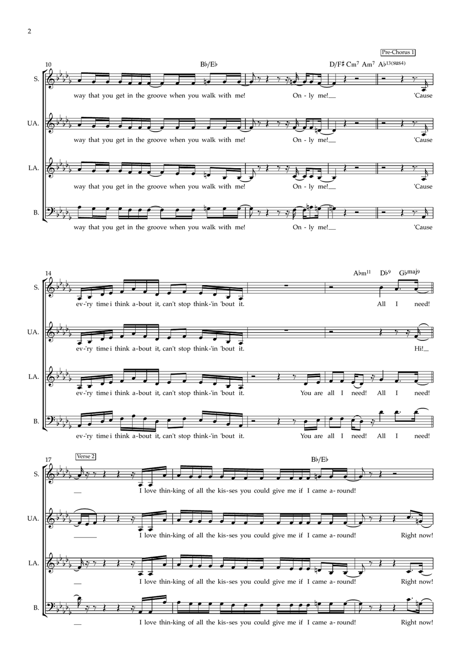 All I Need All I Need 4-Part scores gallery preview page 2