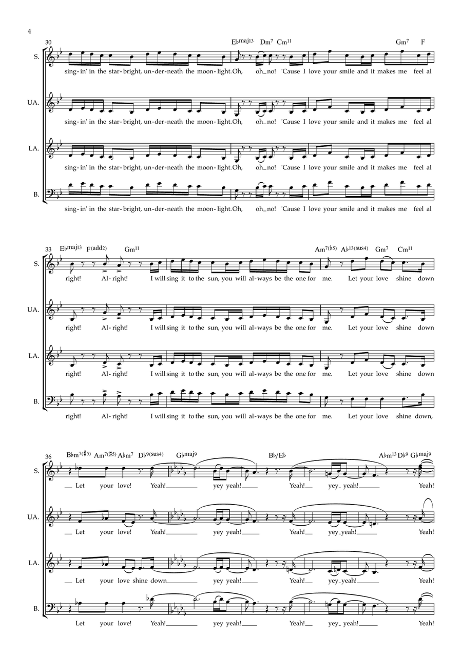 All I Need All I Need 4-Part scores gallery preview page 4