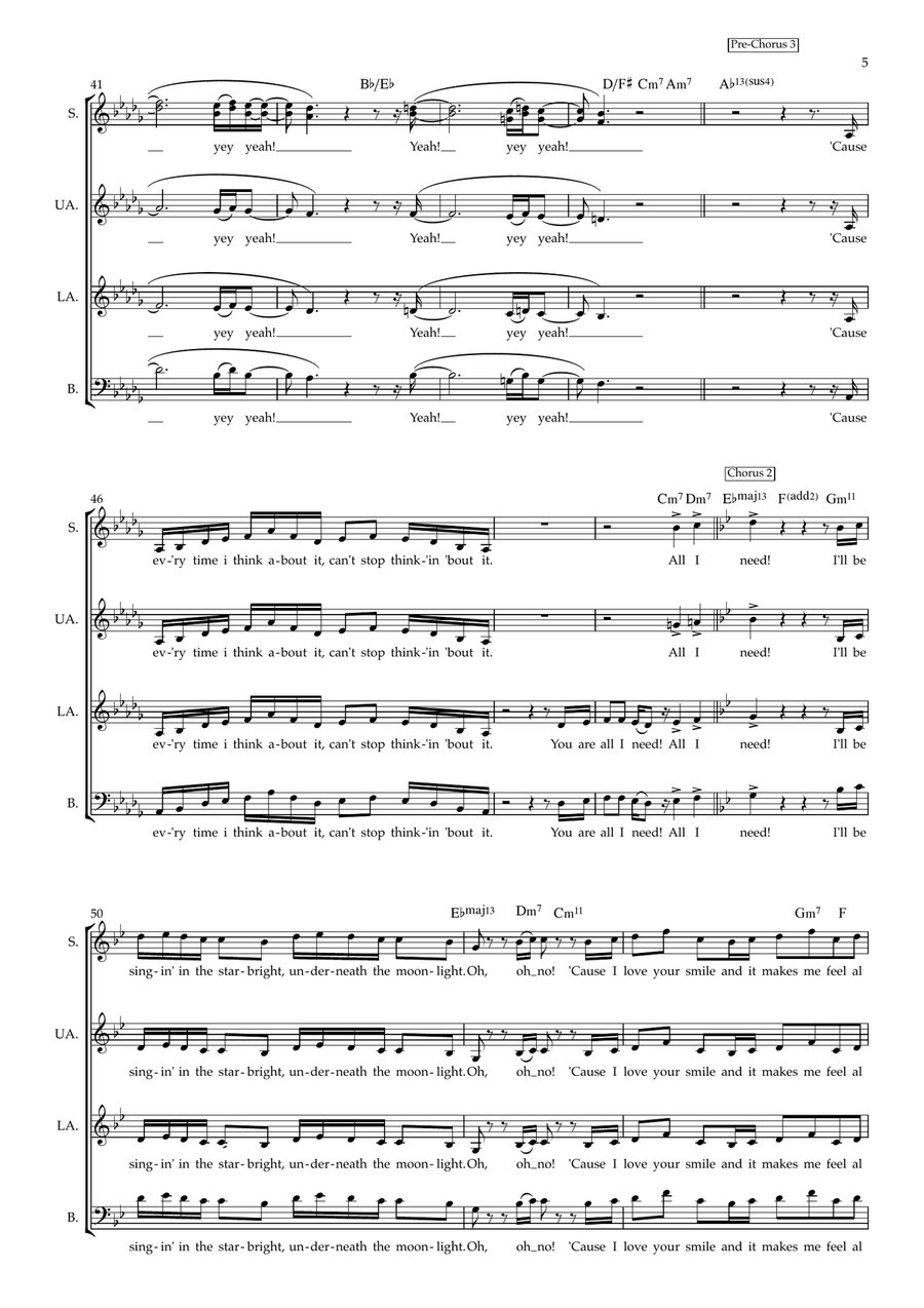 All I Need All I Need 4-Part scores gallery preview page 5