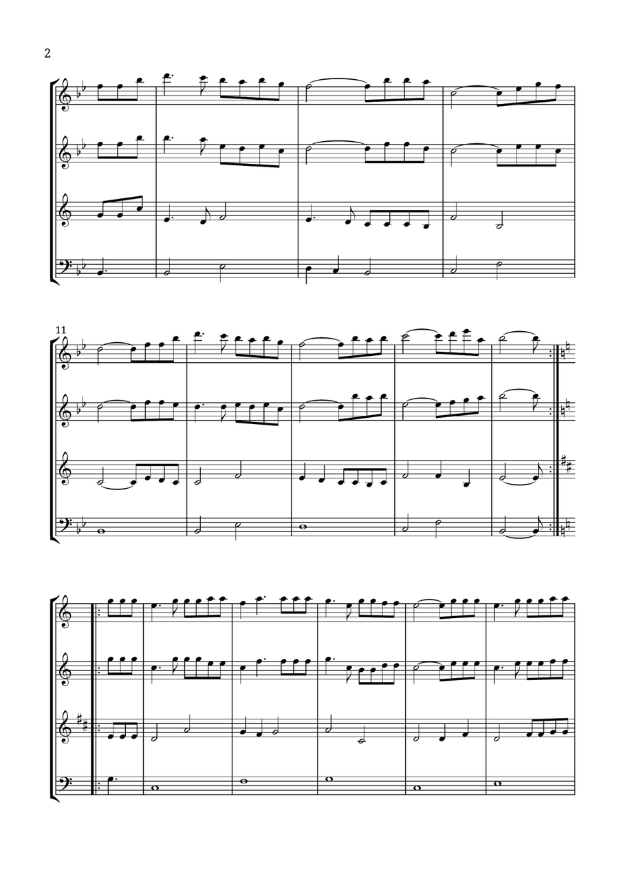 How Great Thou Art Woodwind Quartet scores gallery preview page 2
