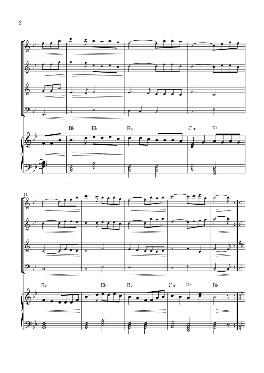 How Great Thou Art Small Ensemble scores gallery preview page 2