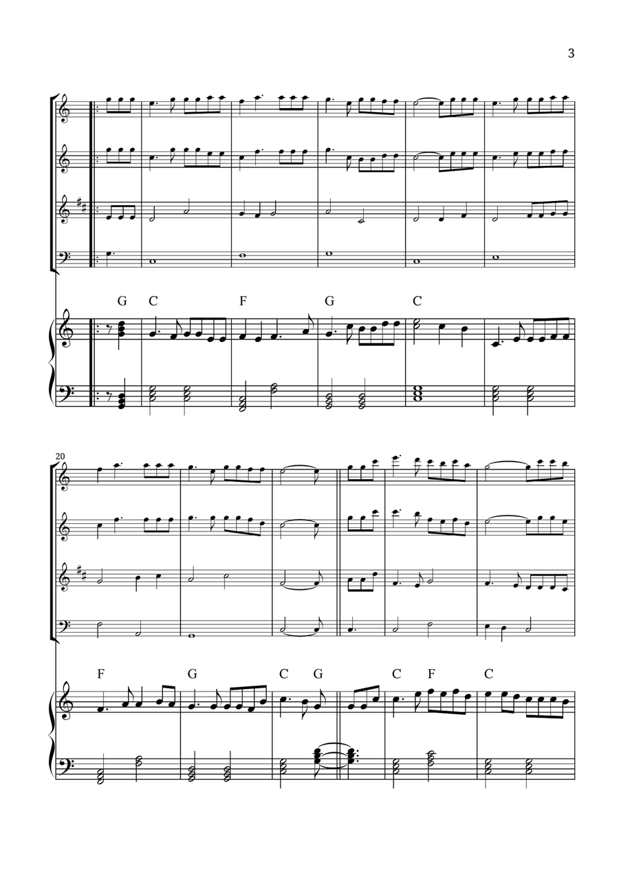 How Great Thou Art Small Ensemble scores gallery preview page 3
