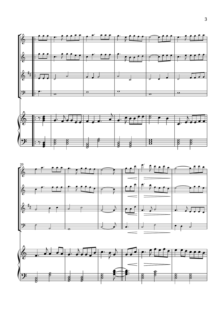 How Great Thou Art Small Ensemble scores gallery preview page 3