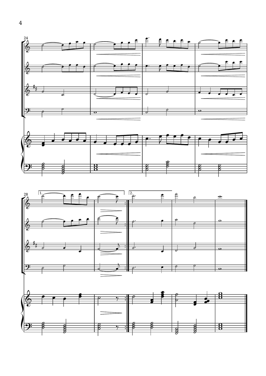 How Great Thou Art Small Ensemble scores gallery preview page 4