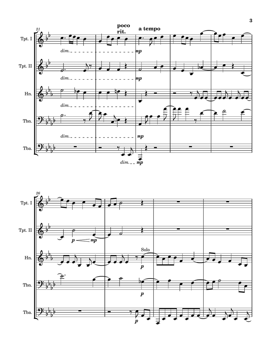 Sonata (in one movement) from Piano Music I Brass Ensemble scores gallery preview page 3