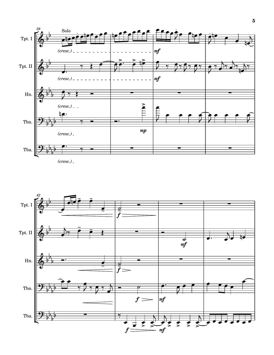 Sonata (in one movement) from Piano Music I Brass Ensemble scores gallery preview page 5
