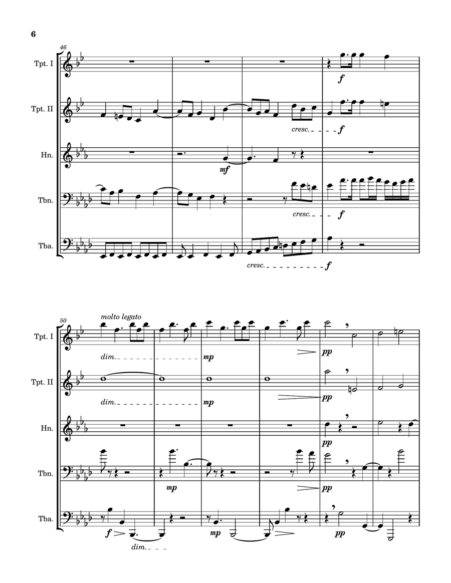 Sonata (in one movement) from Piano Music I Brass Ensemble scores gallery preview page 6