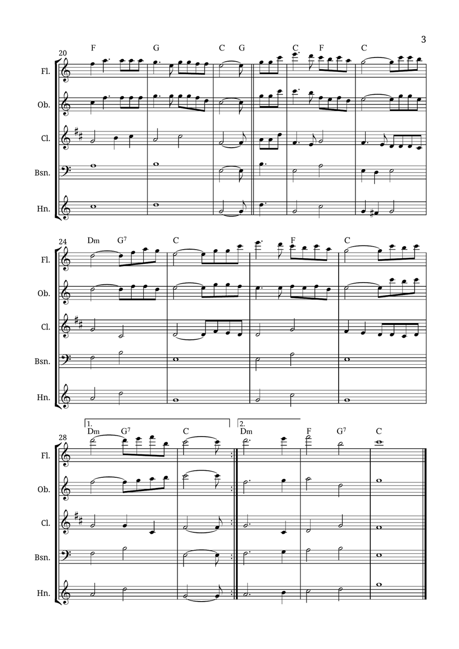 How Great Thou Art Woodwind Quintet scores gallery preview page 3