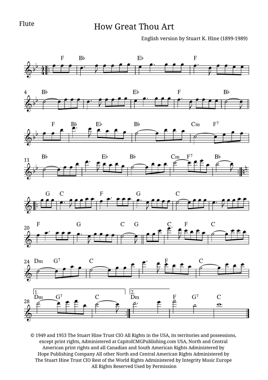 How Great Thou Art Woodwind Quintet scores gallery preview page 4