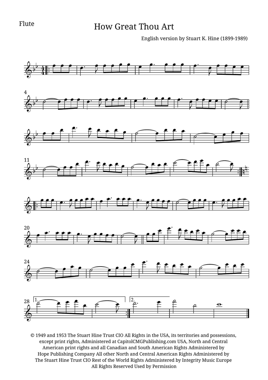 How Great Thou Art Woodwind Quintet scores gallery preview page 4