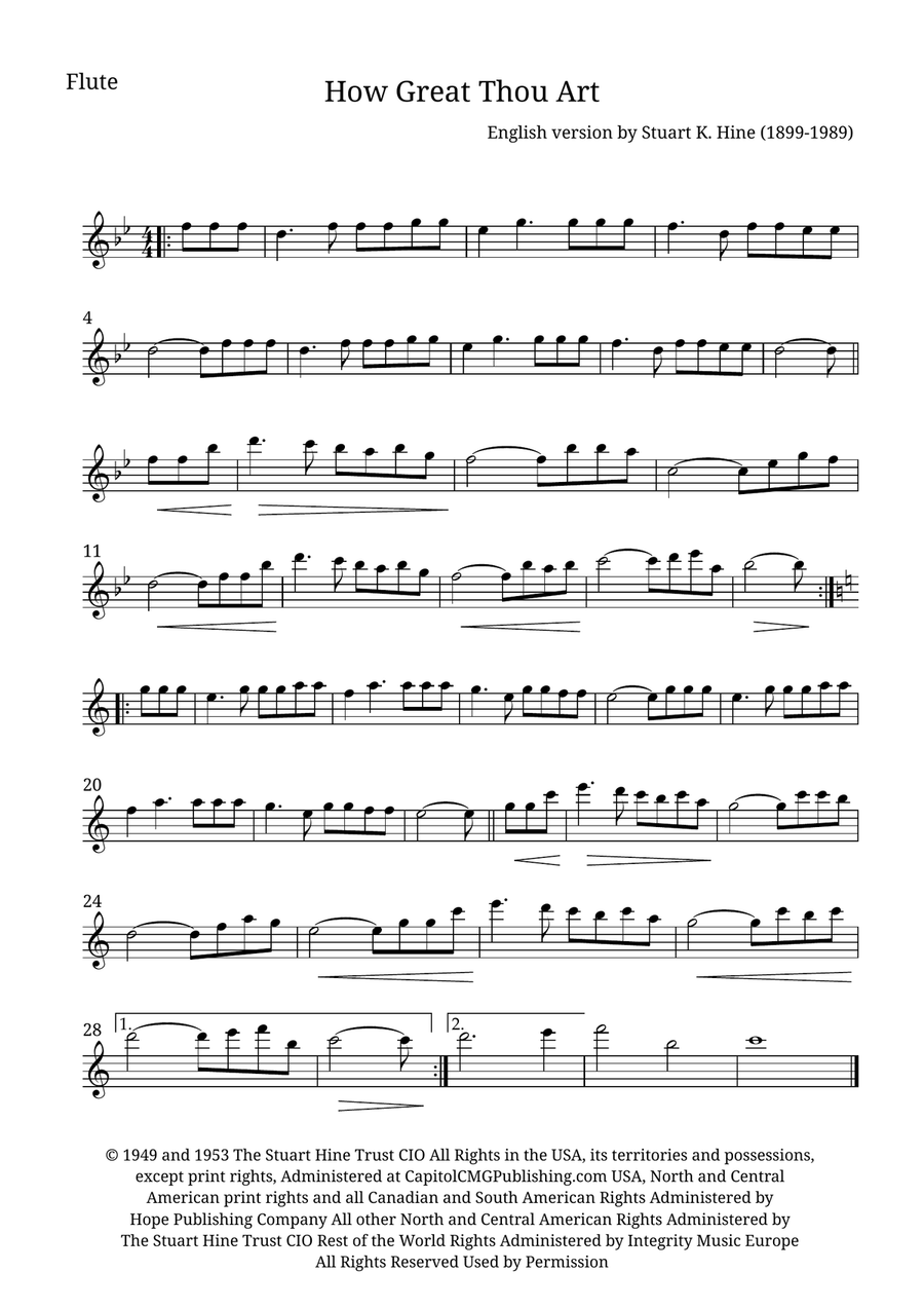 How Great Thou Art Small Ensemble scores gallery preview page 5