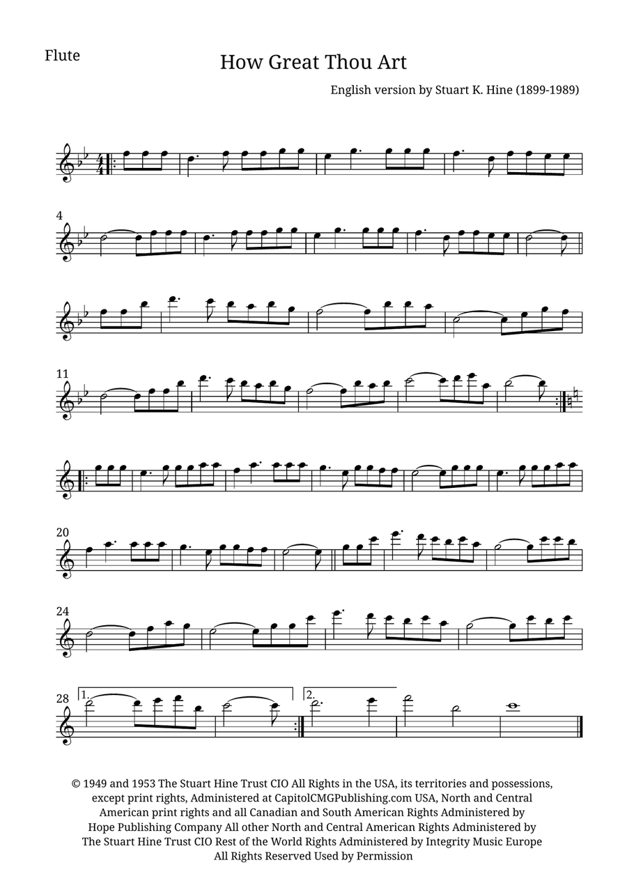 How Great Thou Art Small Ensemble scores gallery preview page 5