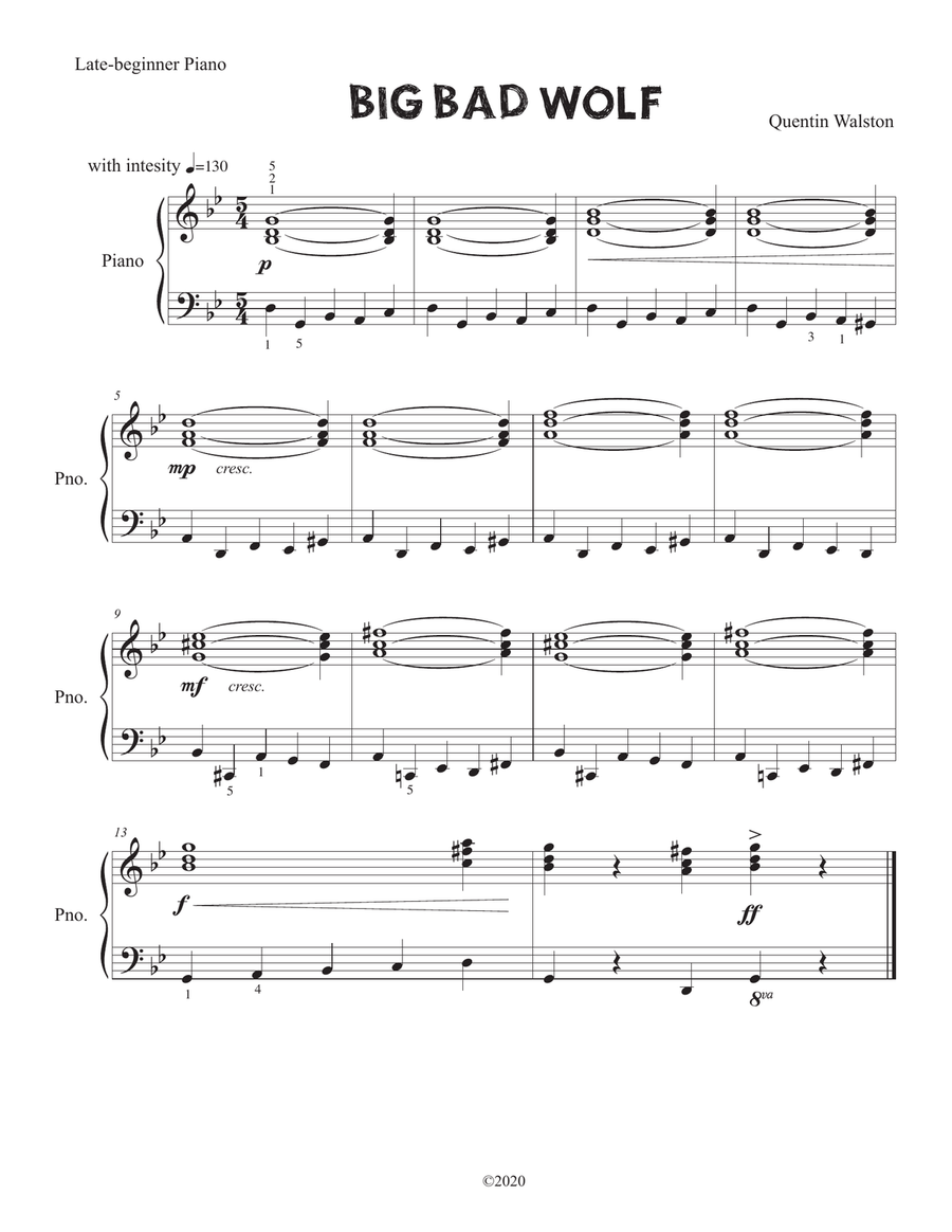 Big Bad Wolf Piano Method scores gallery preview page 1