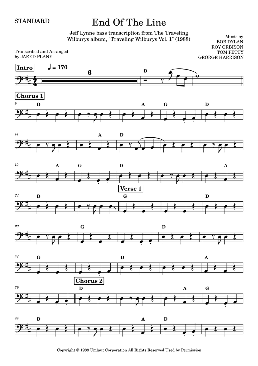 End Of The Line End Of The Line Acoustic Guitar scores gallery preview page 1