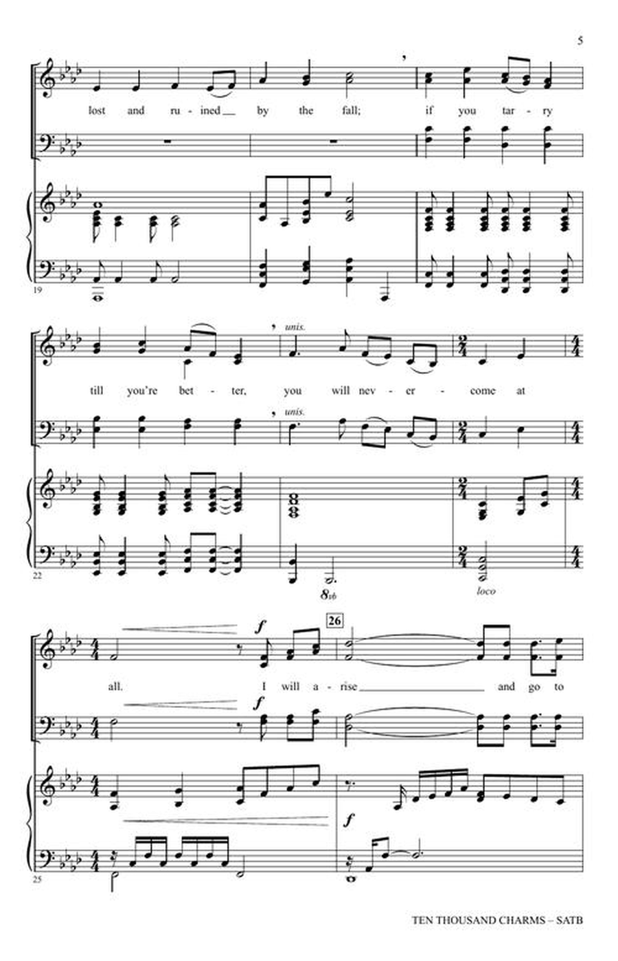 Ten Thousand Charms Ten Thousand Charms 4-Part scores gallery preview page 4