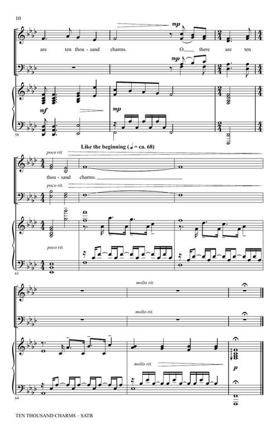 Ten Thousand Charms Ten Thousand Charms 4-Part scores gallery preview page 6