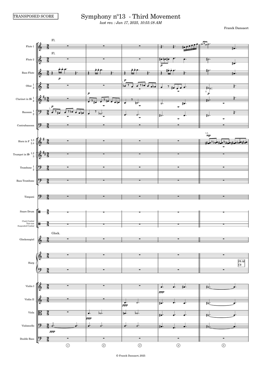 Symphony nº13 (third movement) Full Orchestra scores gallery preview page 2