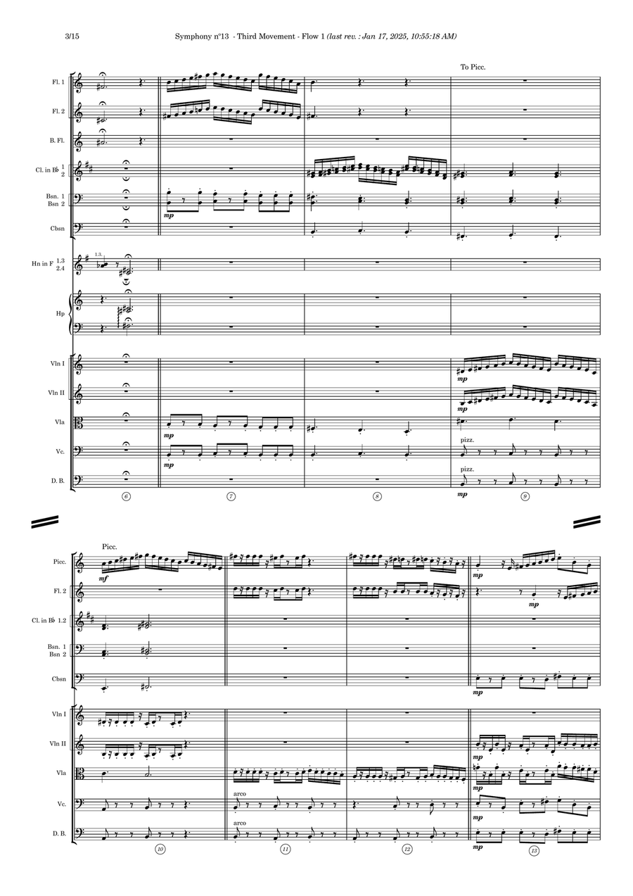 Symphony nº13 (third movement) Full Orchestra scores gallery preview page 3