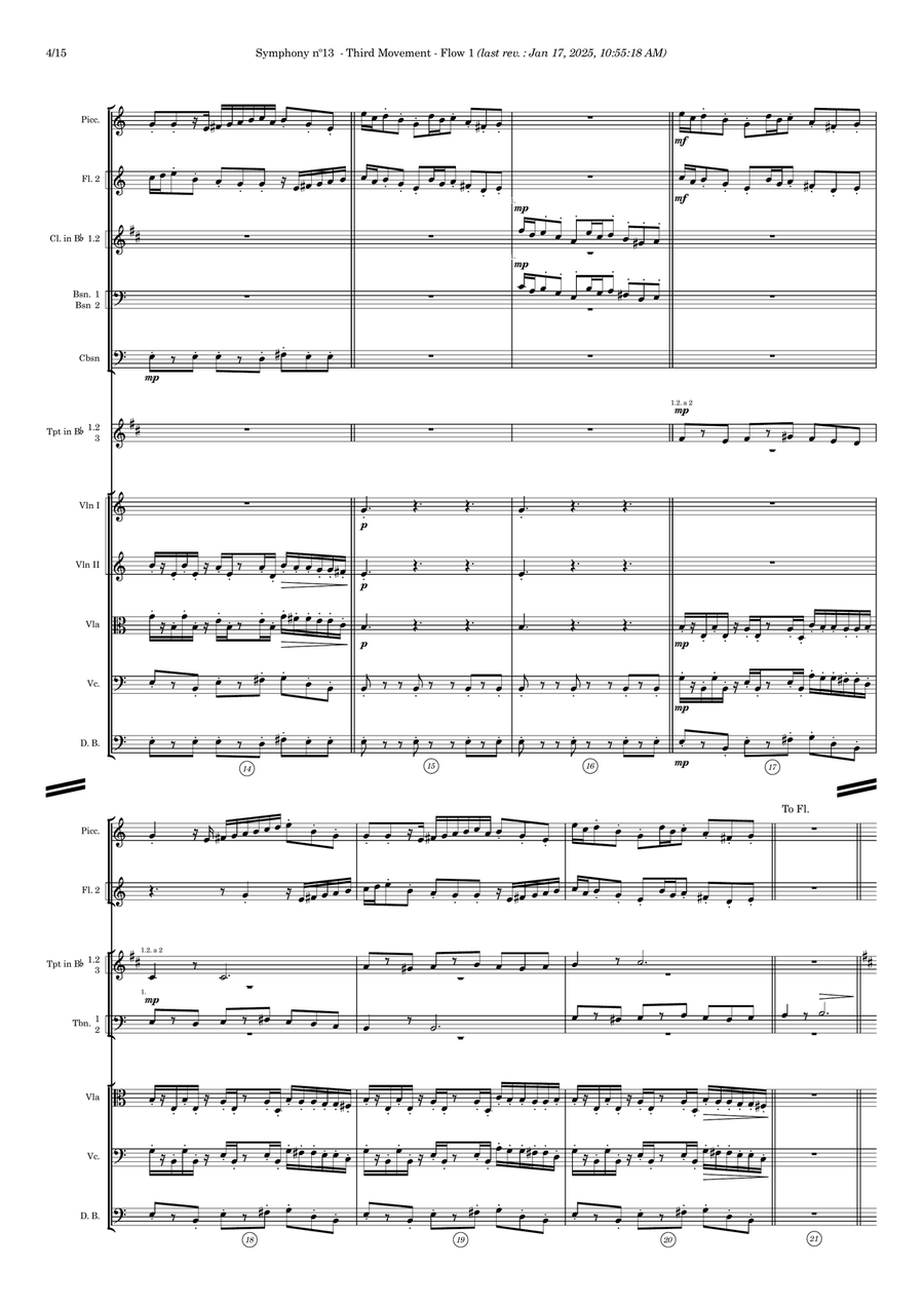 Symphony nº13 (third movement) Full Orchestra scores gallery preview page 4