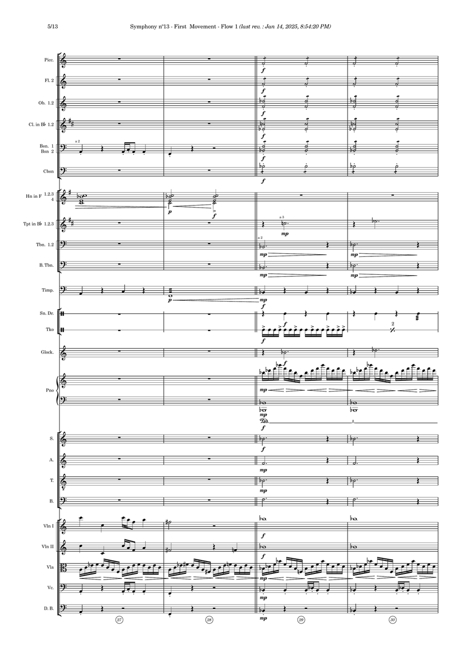 Symphony nº13 (first movement) Full Orchestra scores gallery preview page 5
