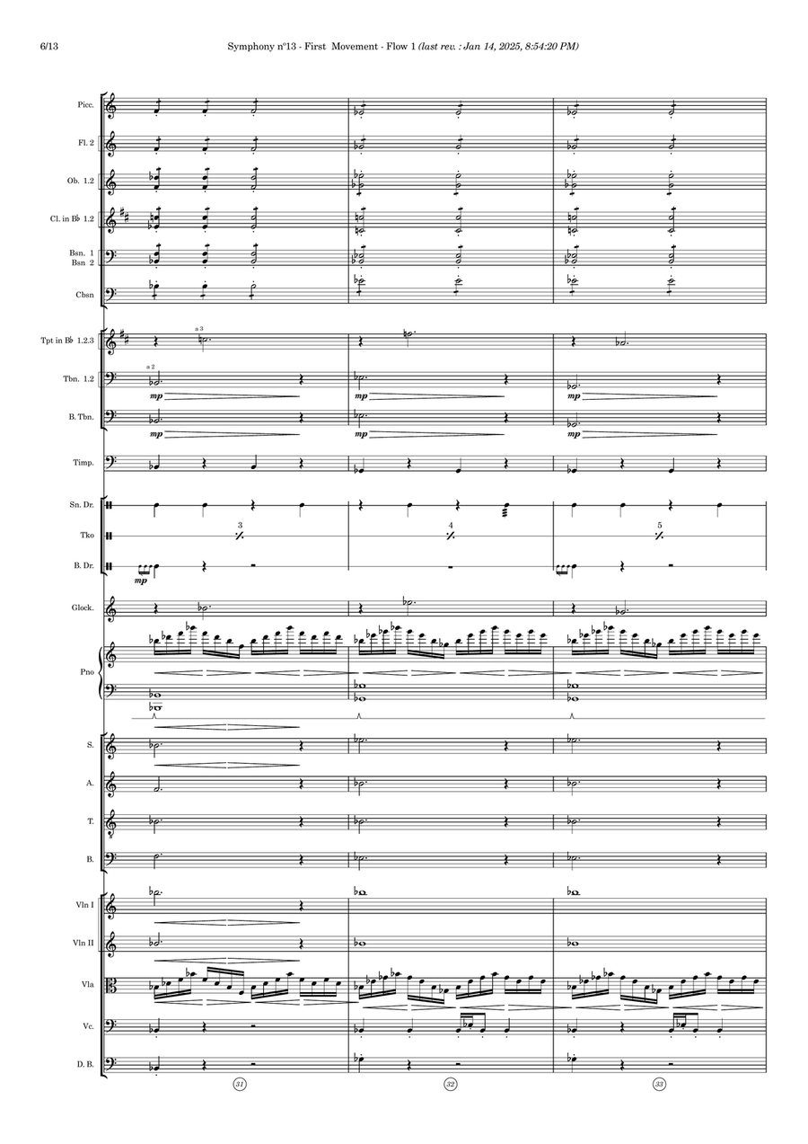 Symphony nº13 (first movement) Full Orchestra scores gallery preview page 6