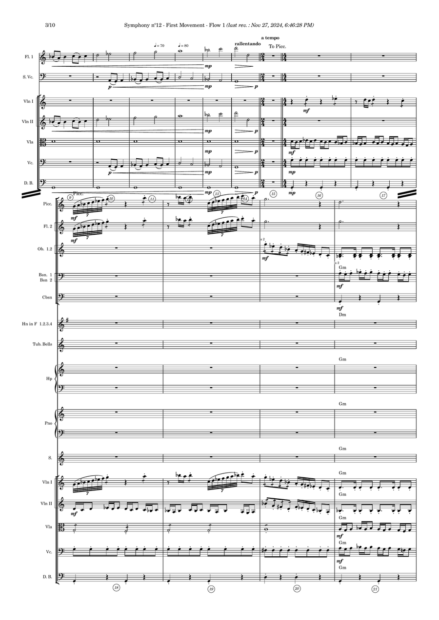 Symphony nº12 (first movement) Full Orchestra scores gallery preview page 3