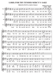 Lord, For Thy Tender Mercy's Sake A Cappella SSAT