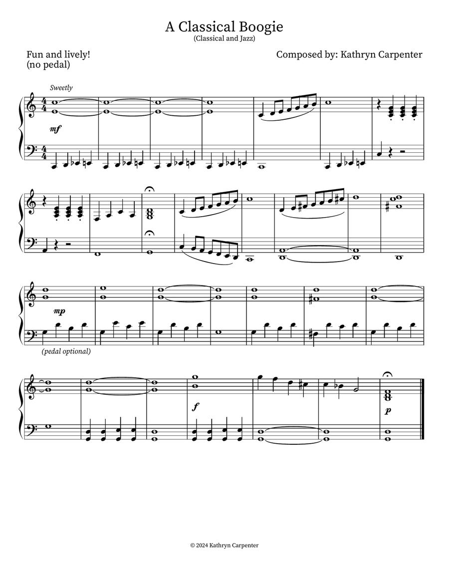 A Classical Boogie A Classical Boogie Part scores gallery preview page 1