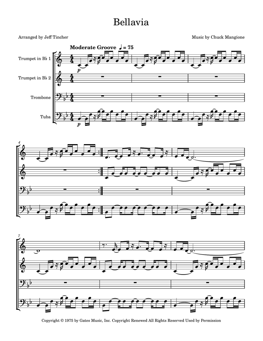 Bellavia Brass Quartet scores gallery preview page 2