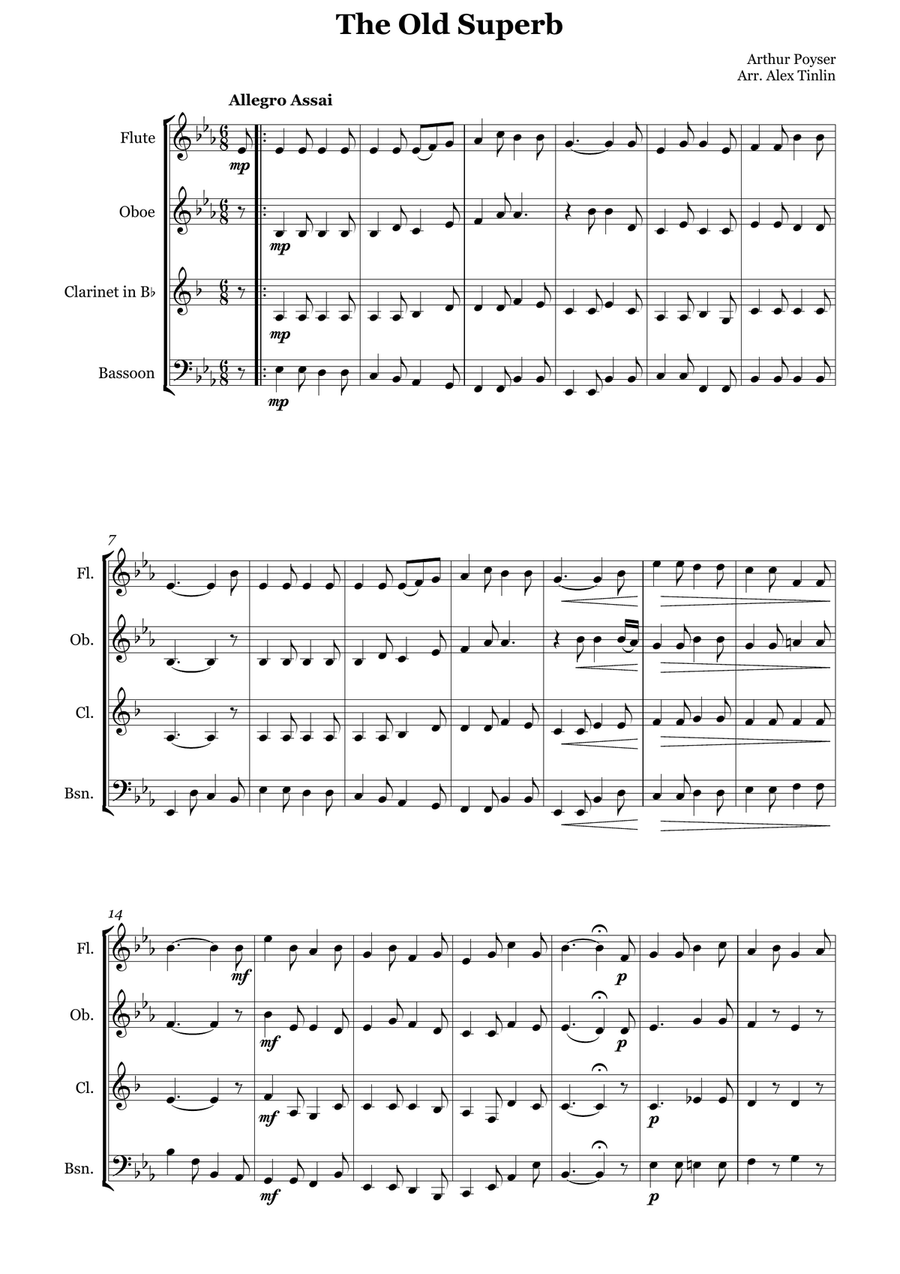 The Old Superb The Old Superb Woodwind Quartet scores gallery preview page 2