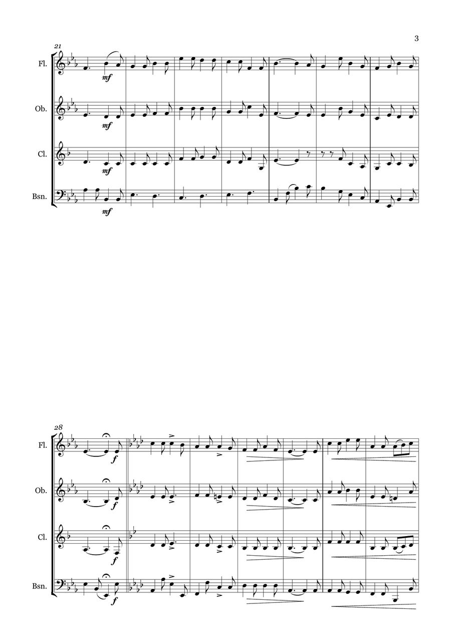 The Old Superb The Old Superb Woodwind Quartet scores gallery preview page 3