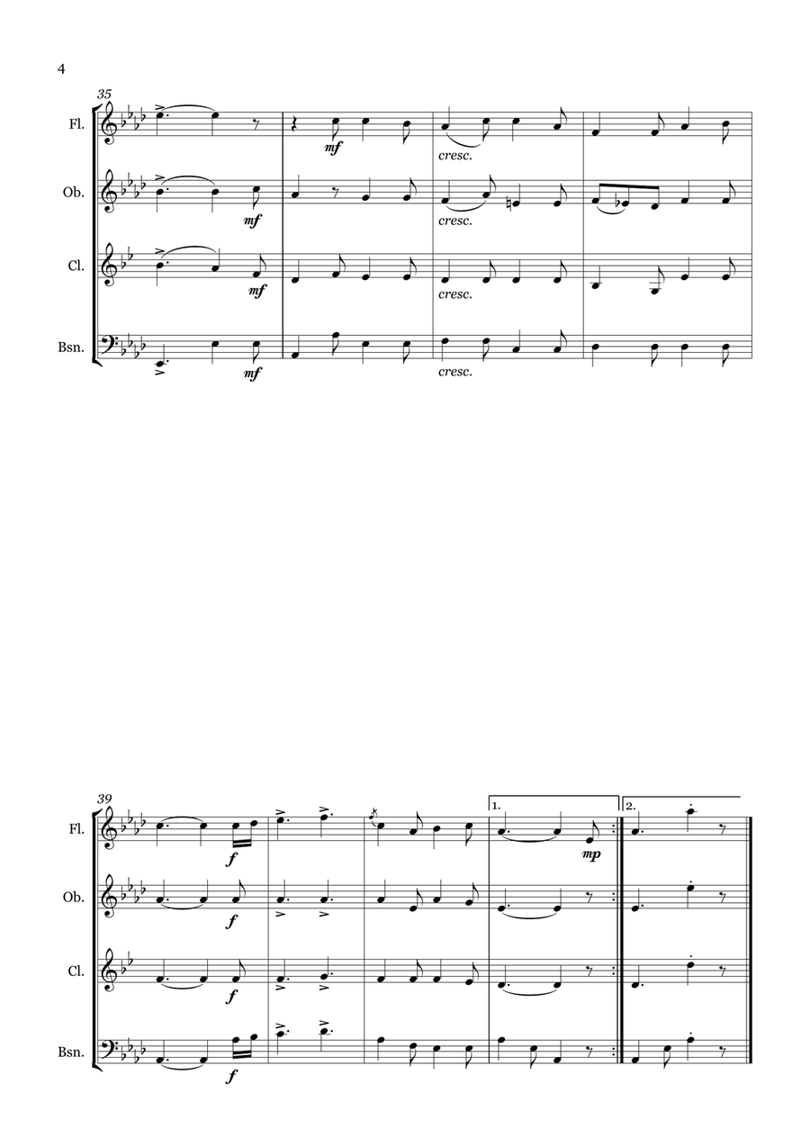 The Old Superb The Old Superb Woodwind Quartet scores gallery preview page 4