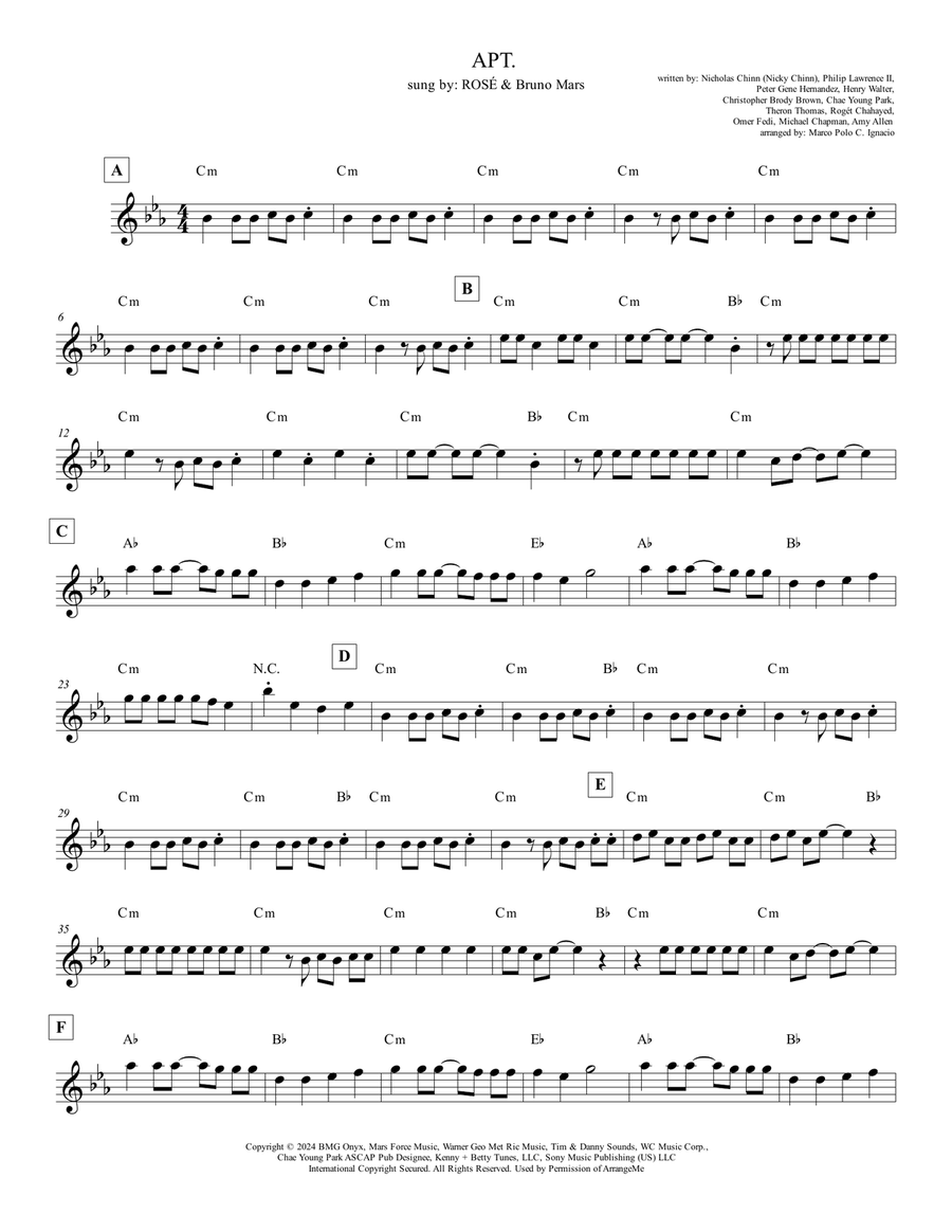 Apt. Piano scores gallery preview page 1
