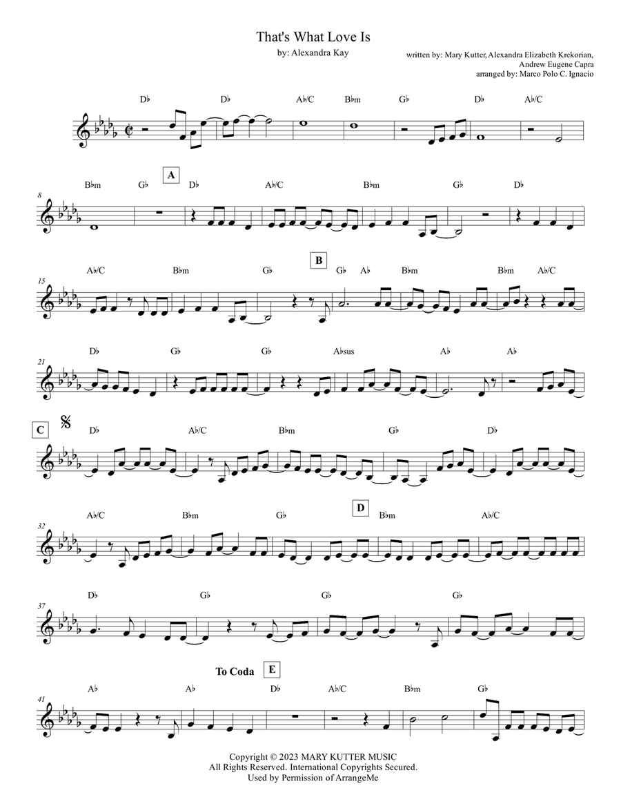 That's What Love Is Piano scores gallery preview page 1
