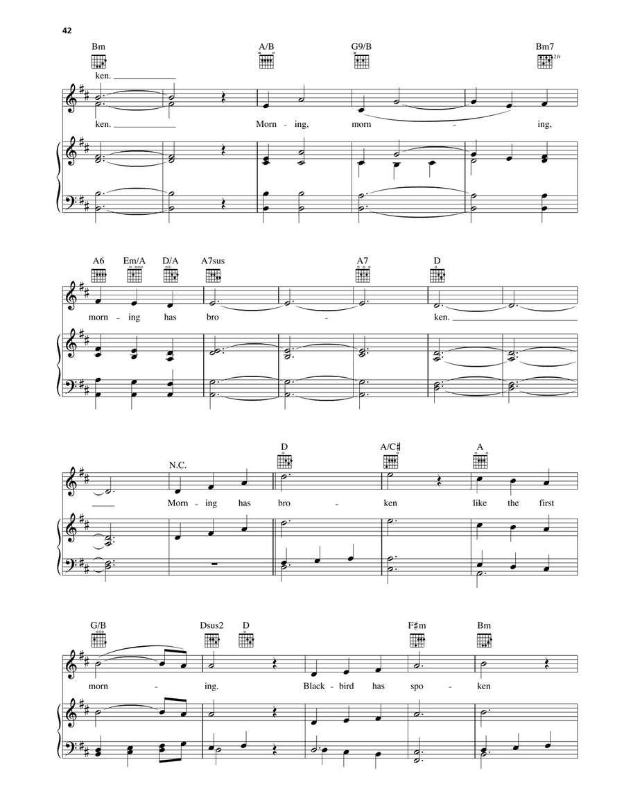 Morning Has Broken by Steve Green Piano, Vocal, Guitar - Digital Sheet Music page 2