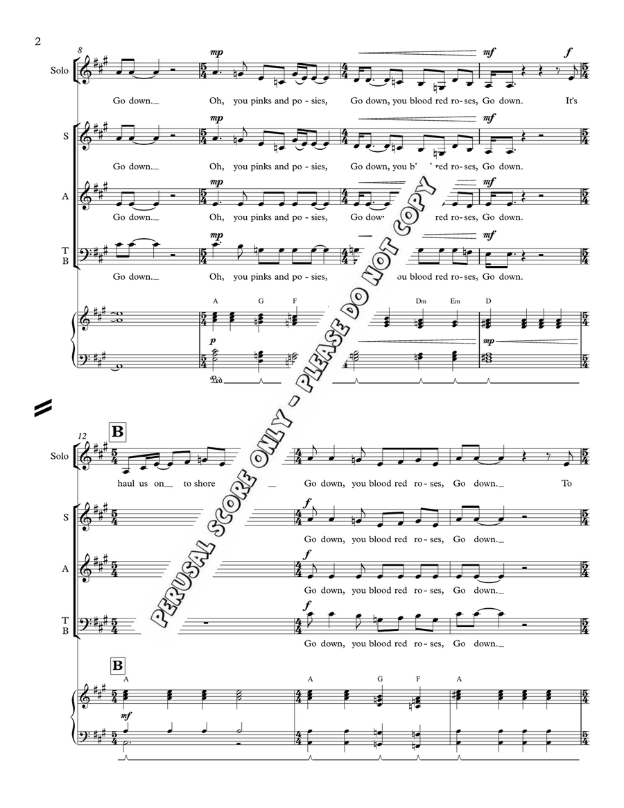 Blood Red Roses Blood Red Roses Choir scores gallery preview page 3