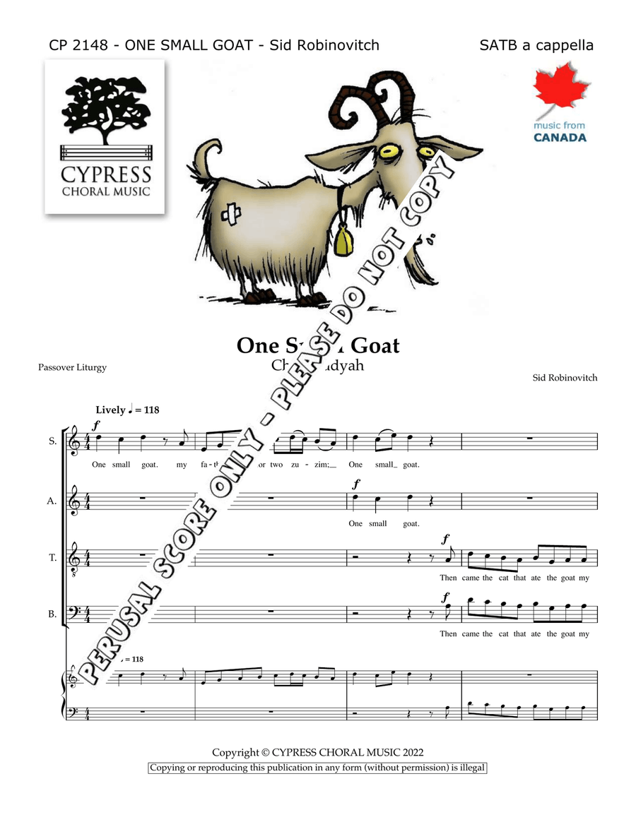 One Small Goat One Small Goat 4-Part scores gallery preview page 2