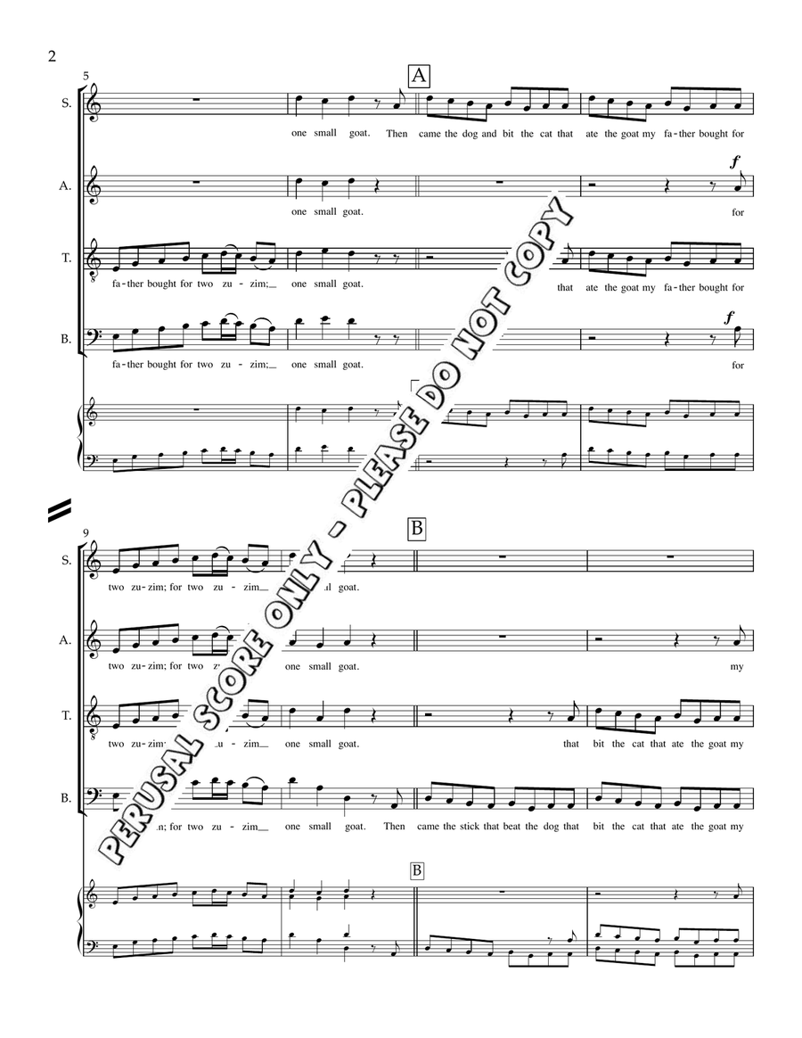 One Small Goat One Small Goat 4-Part scores gallery preview page 3