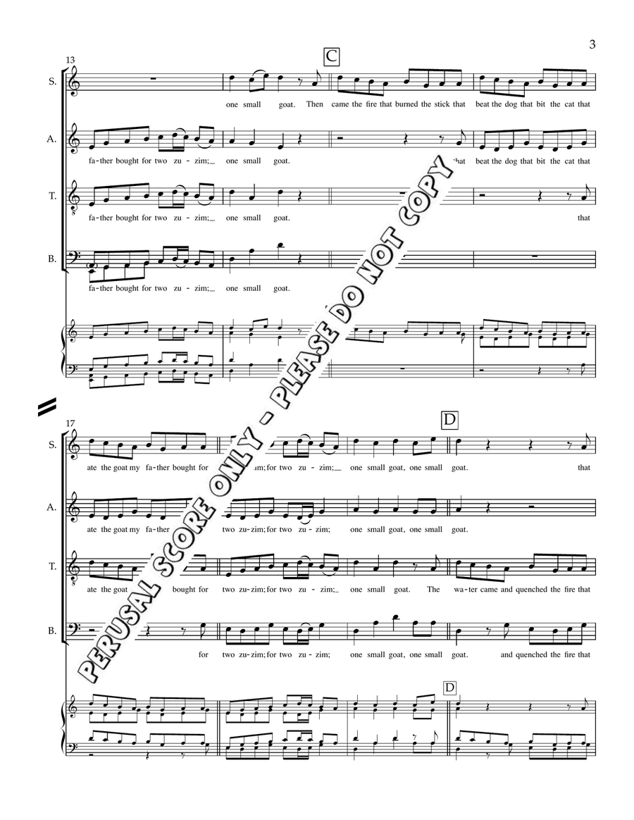 One Small Goat One Small Goat 4-Part scores gallery preview page 4