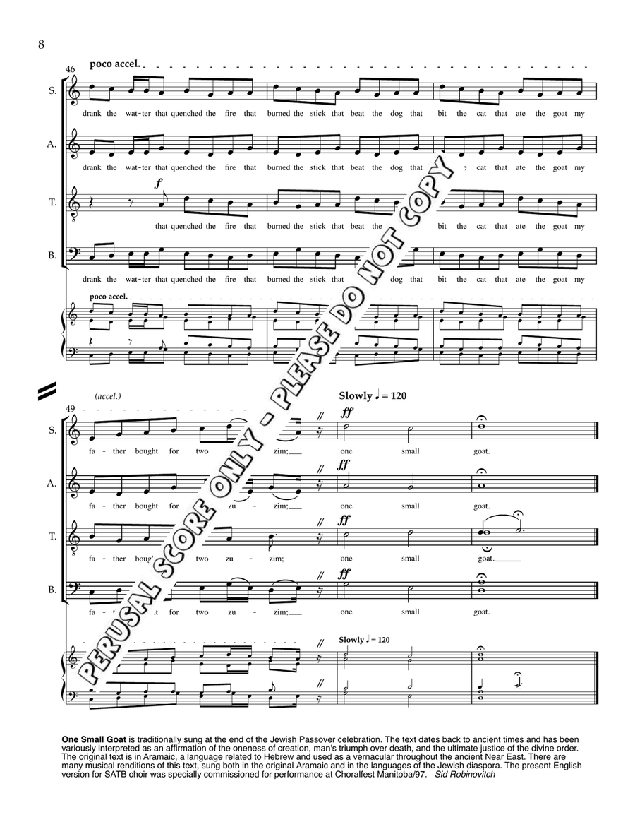 One Small Goat One Small Goat 4-Part scores gallery preview page 9