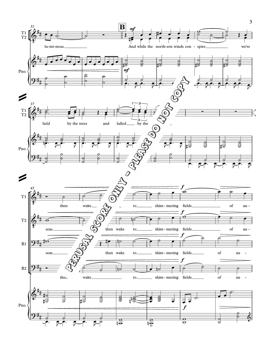 The Grace Of Light TTBB - Sheet Music page 3