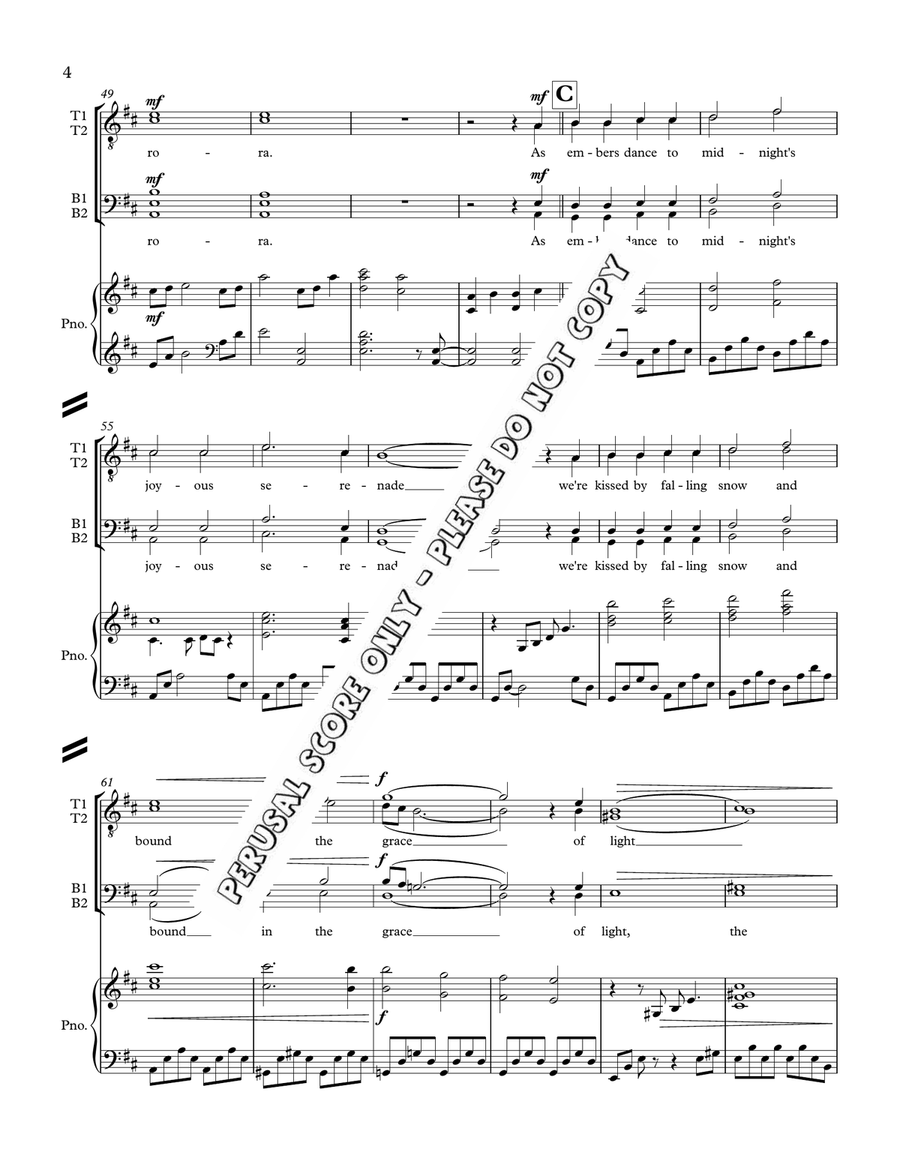The Grace Of Light TTBB - Sheet Music page 4