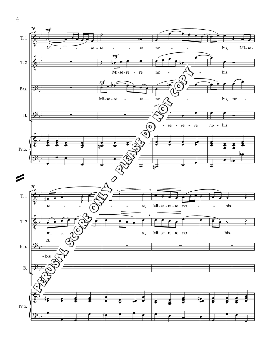 Agnus Dei - Bach Agnus Dei - Bach TTBB scores gallery preview page 5