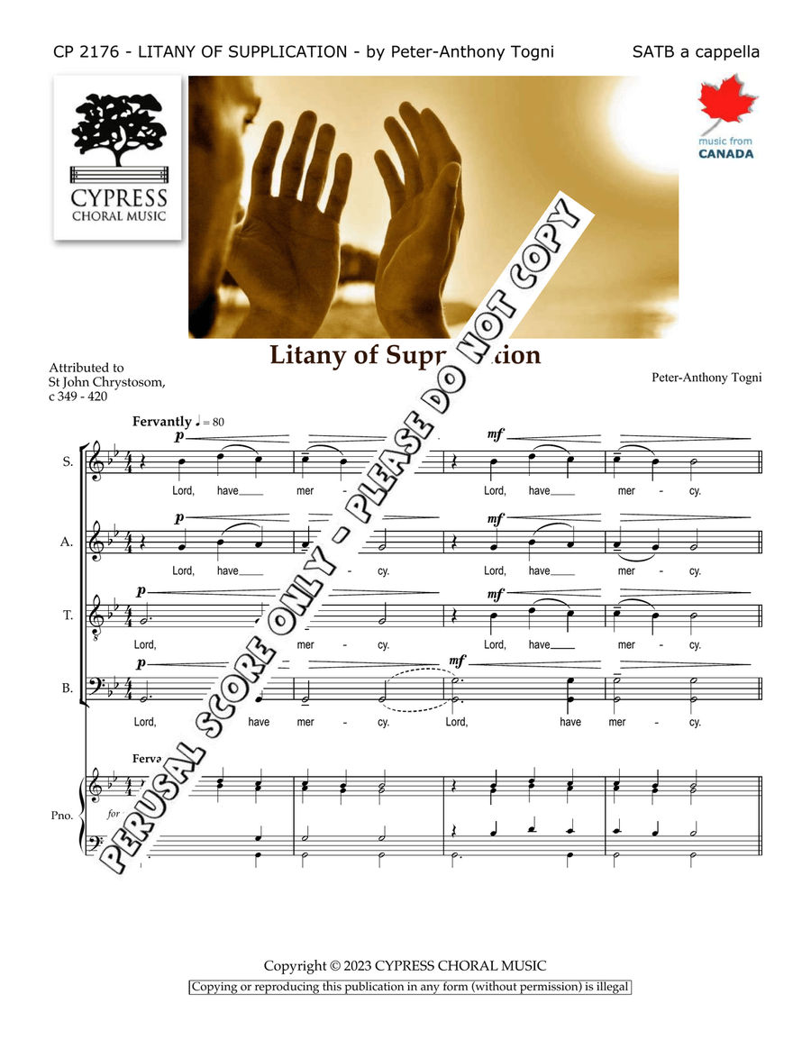 Litany Of Supplication 4-Part - Sheet Music page 2