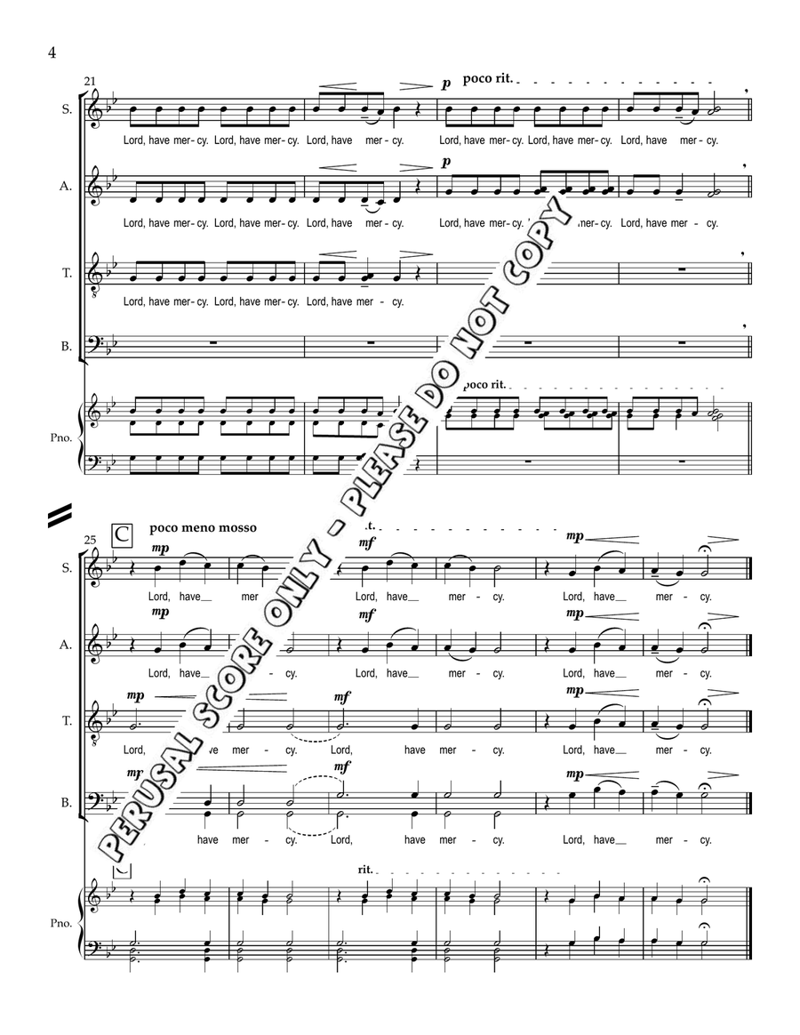 Litany Of Supplication 4-Part - Sheet Music page 5
