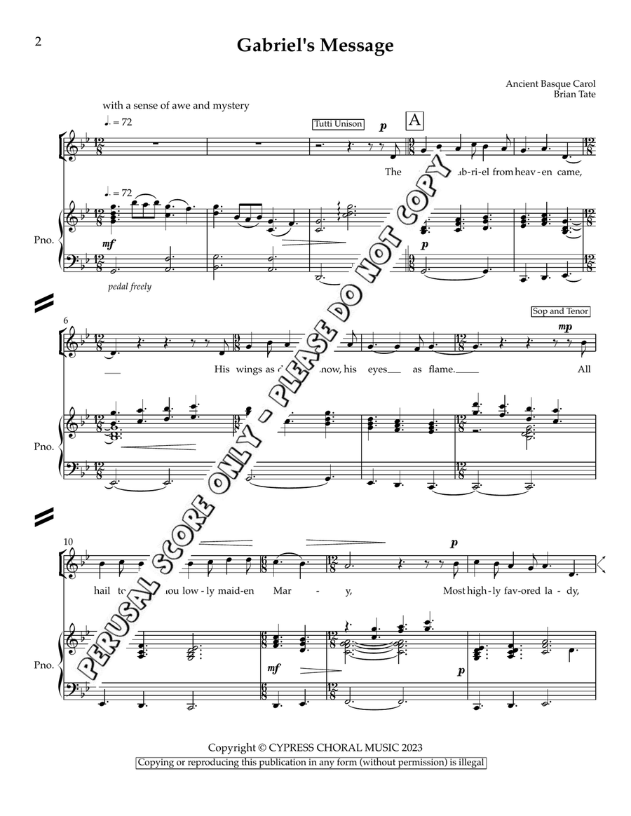 Gabriel’s Message Gabriel’s Message 4-Part scores gallery preview page 2